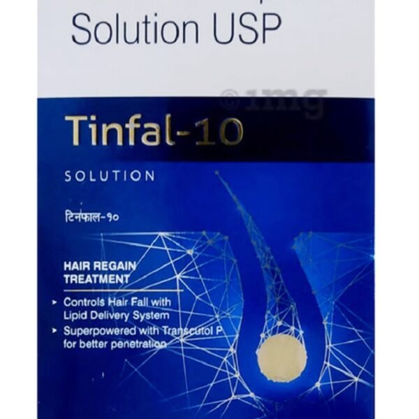 Tinfal-10 Solution 60ml – Minoxidil 10% Topical Spray