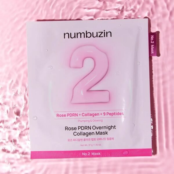Numbuzin - No.2 Rose PDRN Overnight Collagen Mask, 37g, 1 piece